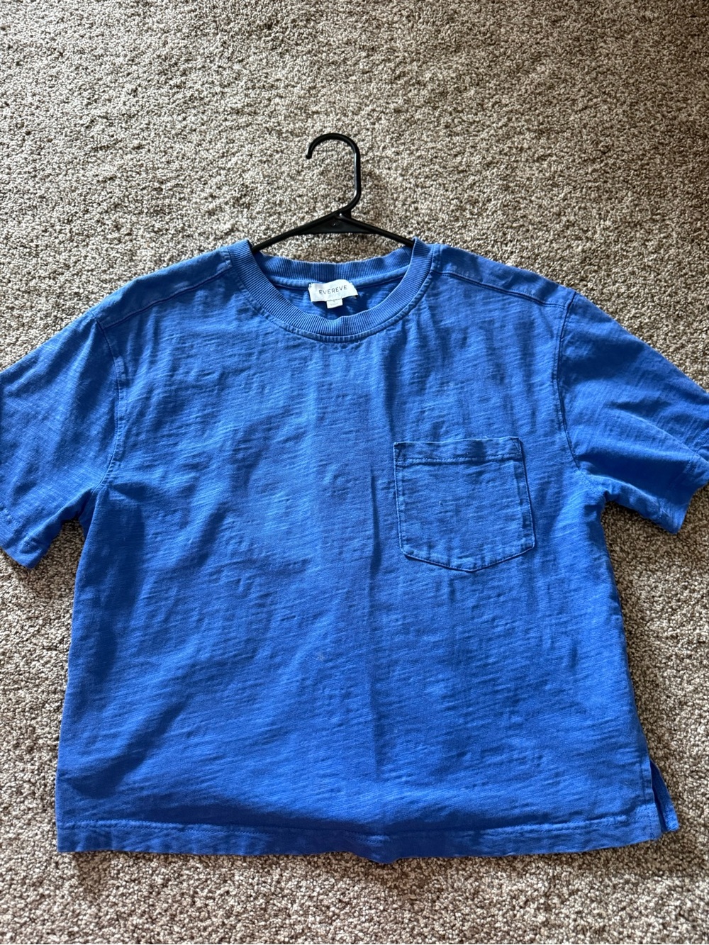 Evereve Blue Short Sleeve Pocket Tee